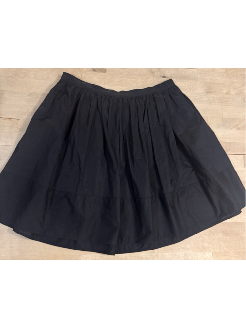 Norma Kamali Skirt Womens Black Cotton Mini Pleated Pockets sz 10 A